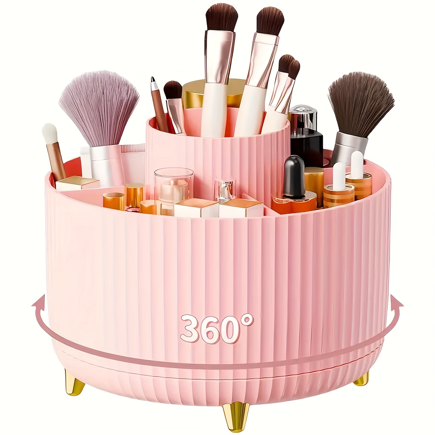Luxury Skincare Design - 360-Degree Rotating Cosmetic Storage Box -
