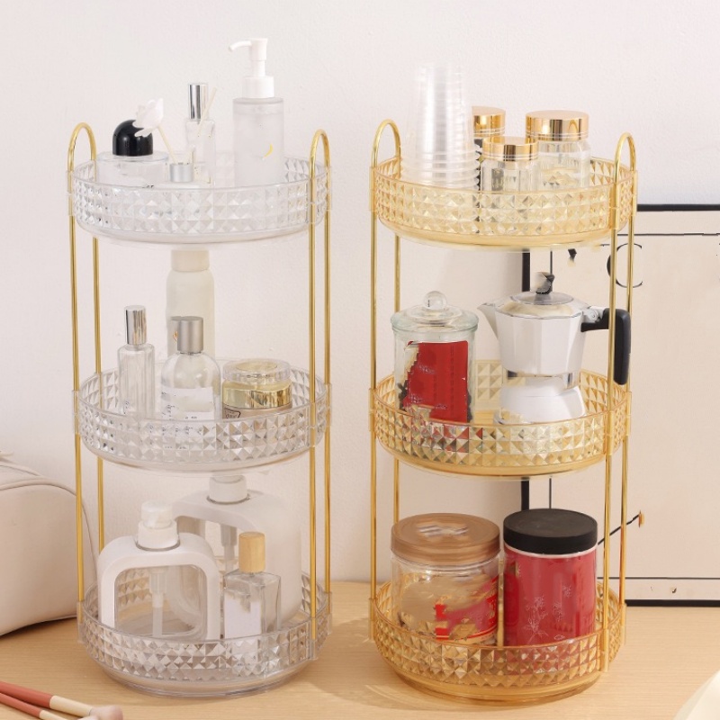 Luxury Skincare Organizer - 1Pc/Luxury Cosmetic Storage Box Desktop Rotating