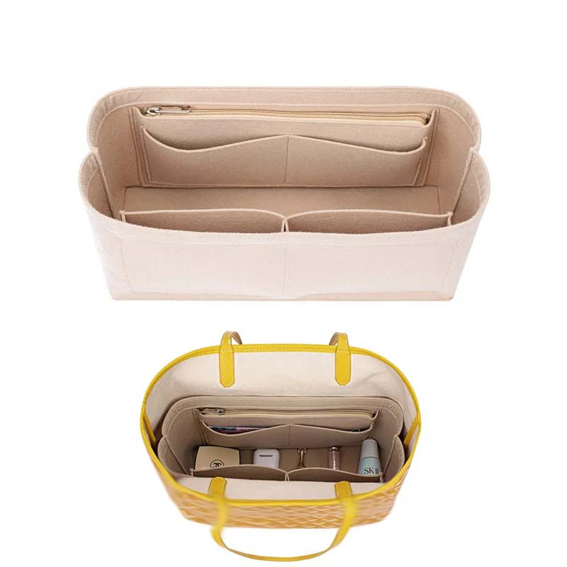 Luxury Skincare Organizer - Felt Insert Bag Cosmetic Organizer Insert